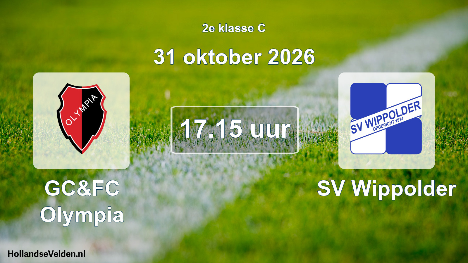 Geplande wedstrijd: GC&FC Olympia - SV Wippolder (31 oktober 2026)