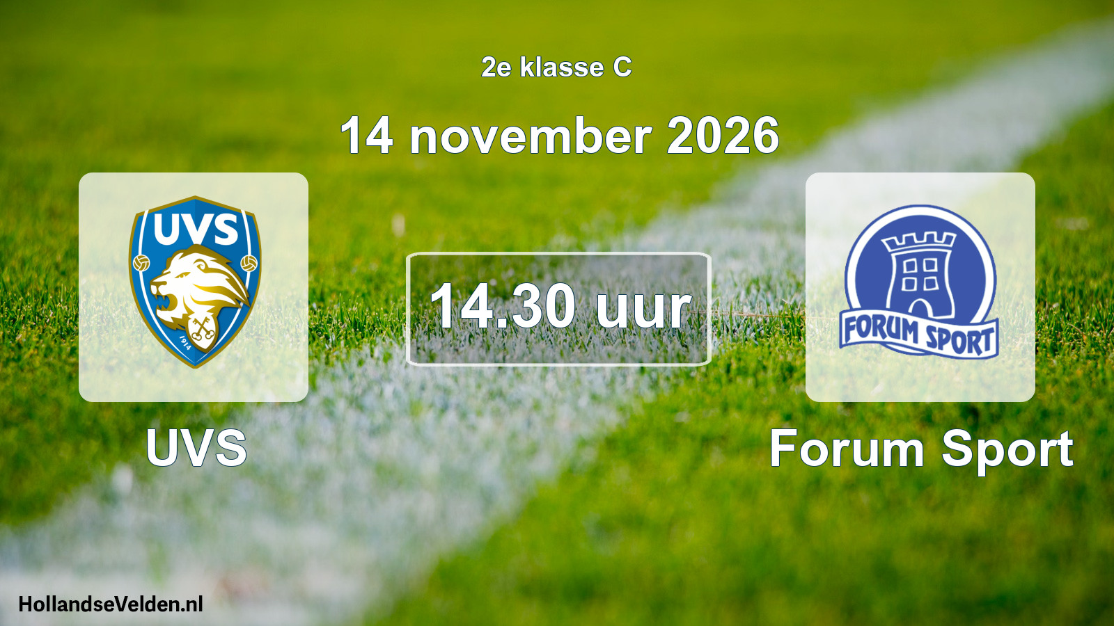 Geplande wedstrijd: UVS - Forum Sport (14 november 2026)