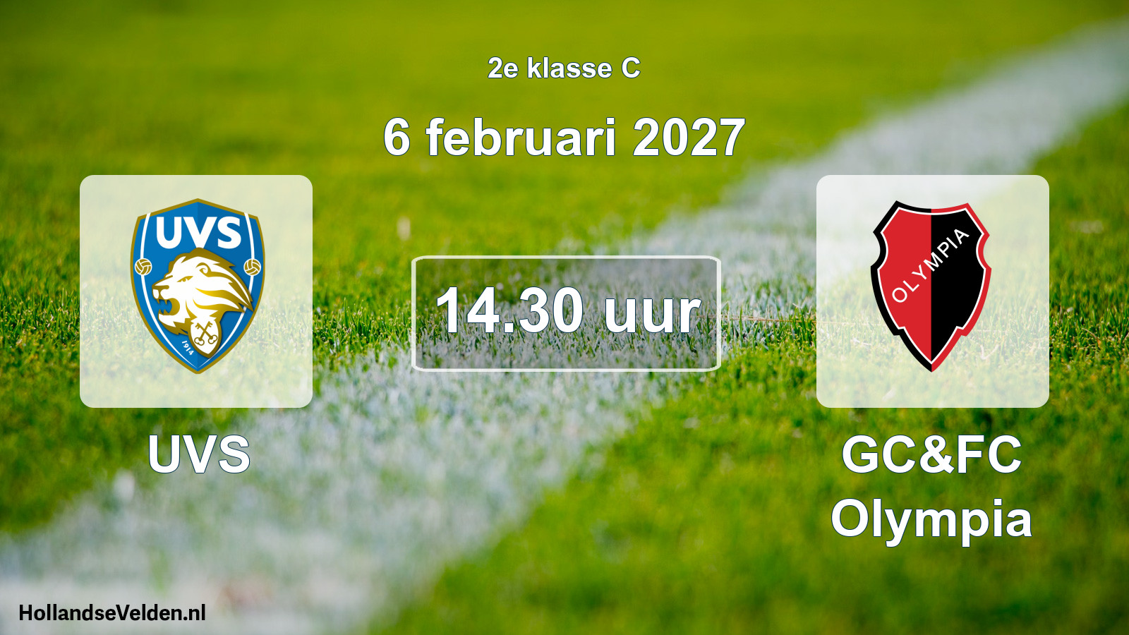 Geplande wedstrijd: UVS - GC&FC Olympia (6 februari 2027)