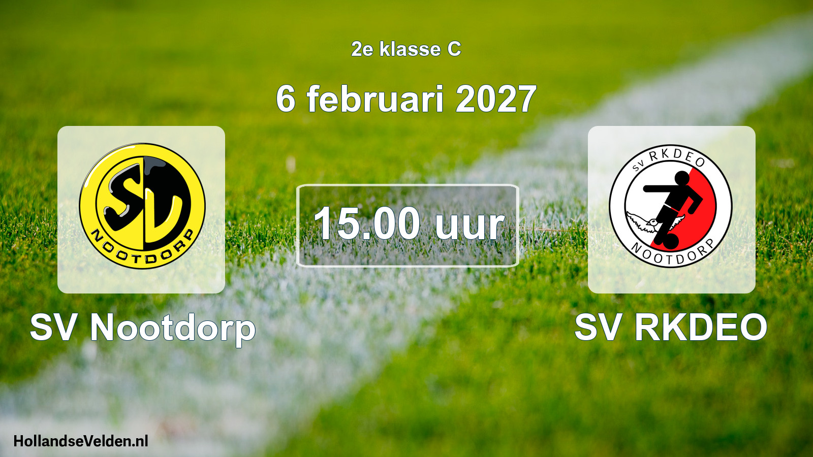 Geplande wedstrijd: SV Nootdorp - SV RKDEO (6 februari 2027)