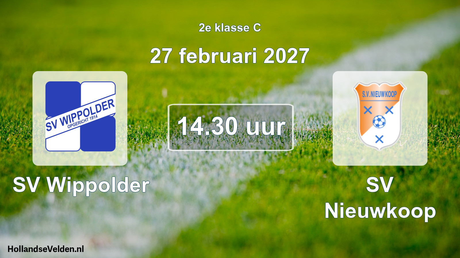 Geplande wedstrijd: SV Wippolder - SV Nieuwkoop (27 februari 2027)
