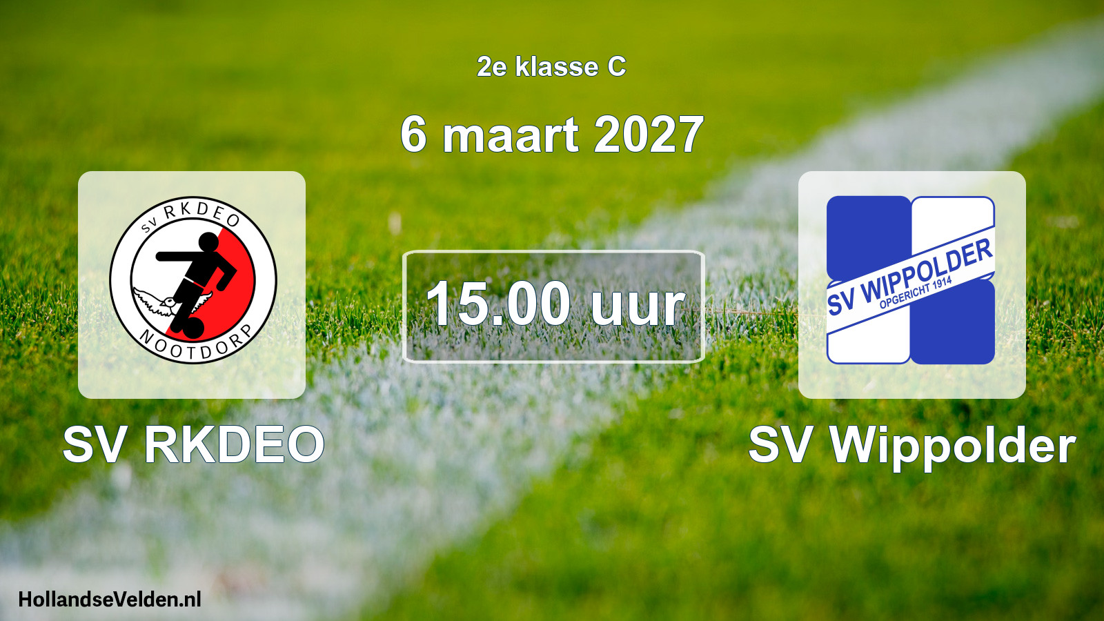 Geplande wedstrijd: SV RKDEO - SV Wippolder (6 maart 2027)
