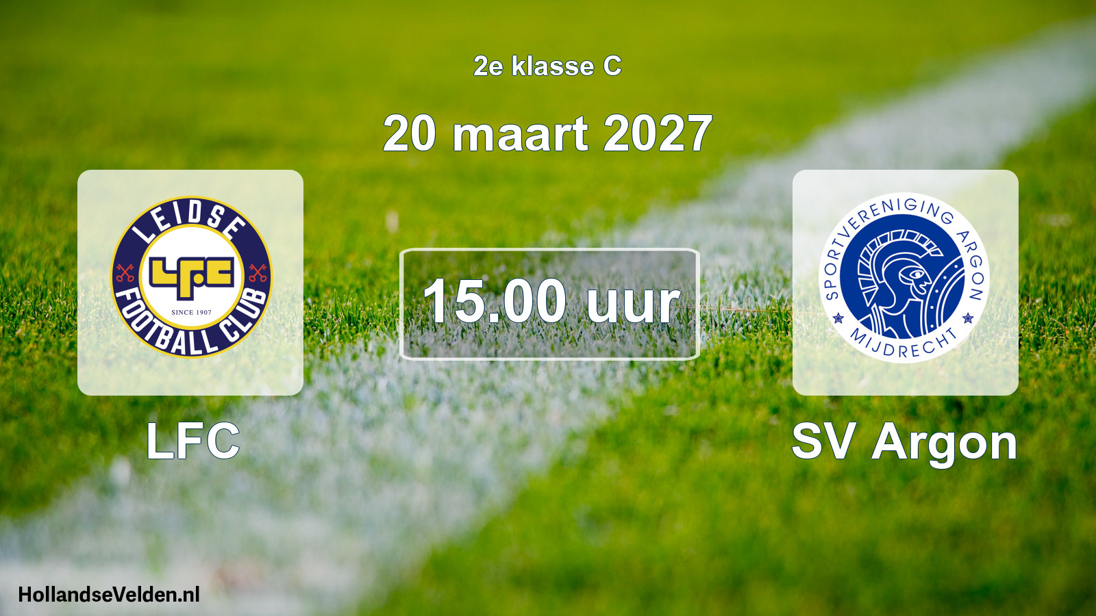 Geplande wedstrijd: LFC - SV Argon (20 maart 2027)