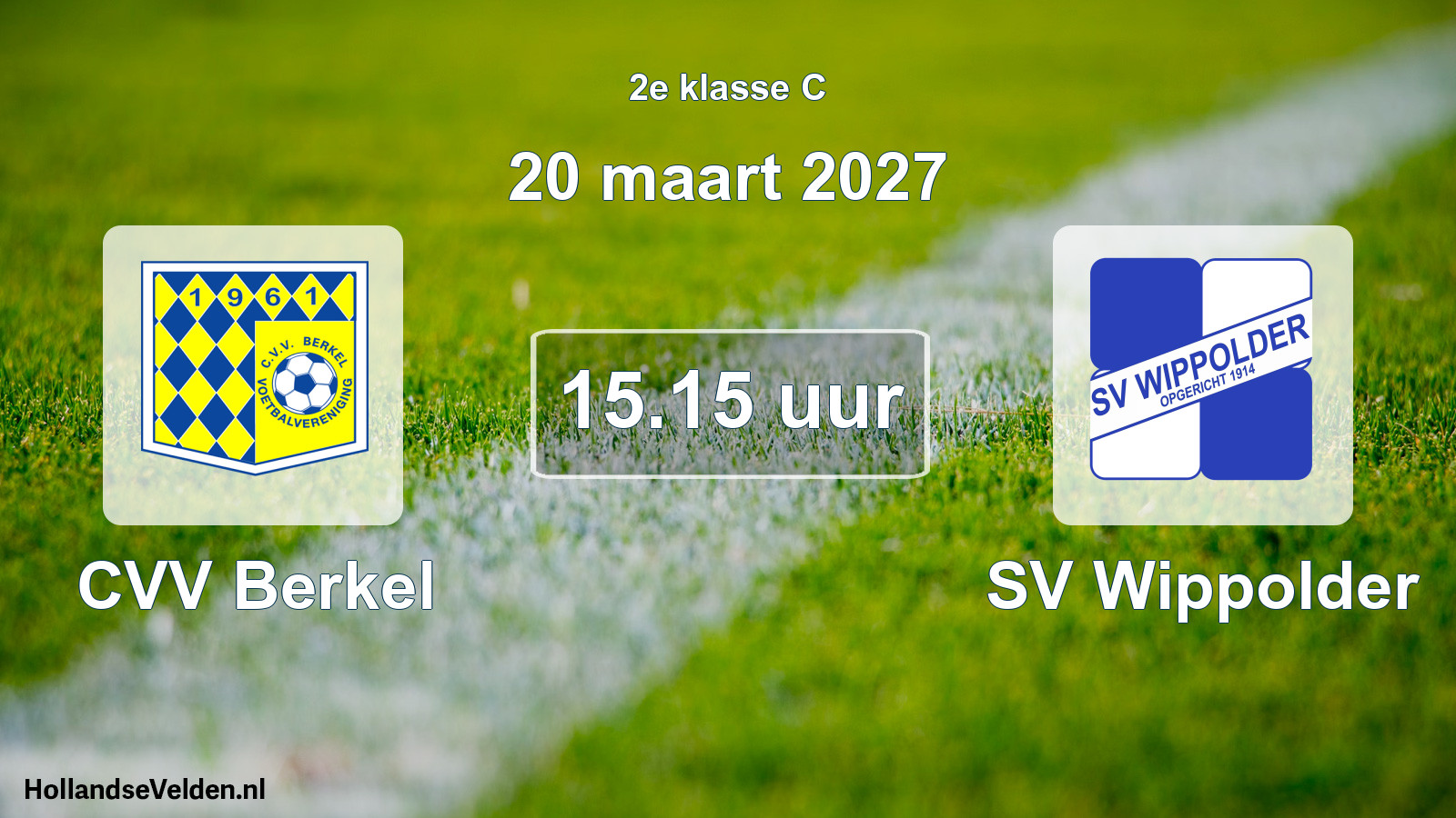 Geplande wedstrijd: CVV Berkel - SV Wippolder (20 maart 2027)