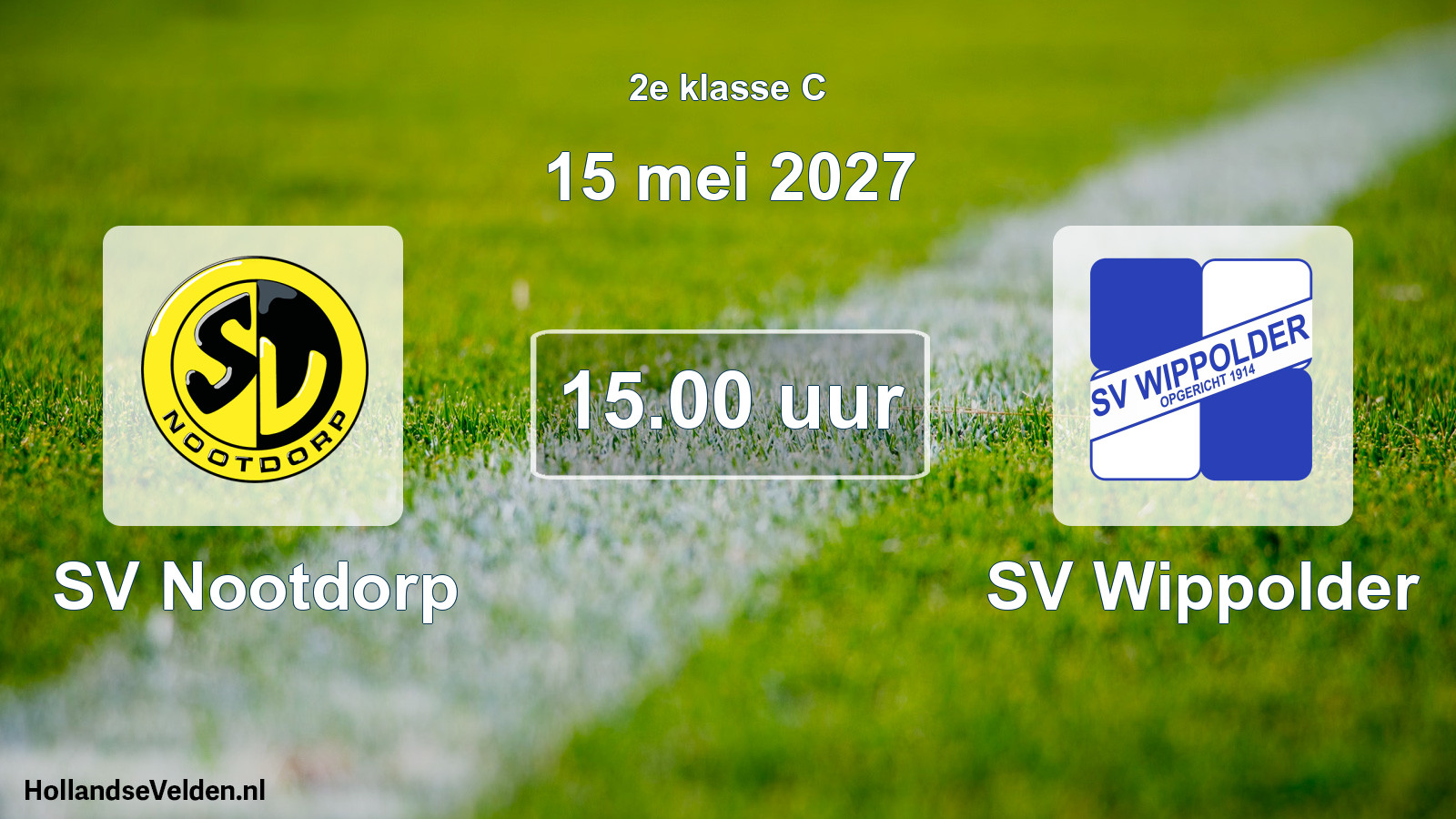 Geplande wedstrijd: SV Nootdorp - SV Wippolder (15 mei 2027)