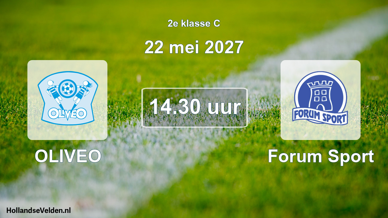 Geplande wedstrijd: OLIVEO - Forum Sport (22 mei 2027)