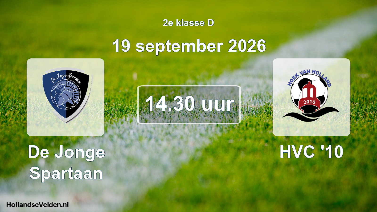 Scheduled Match: De Jonge Spartaan - HVC '10 (19 September 2026)