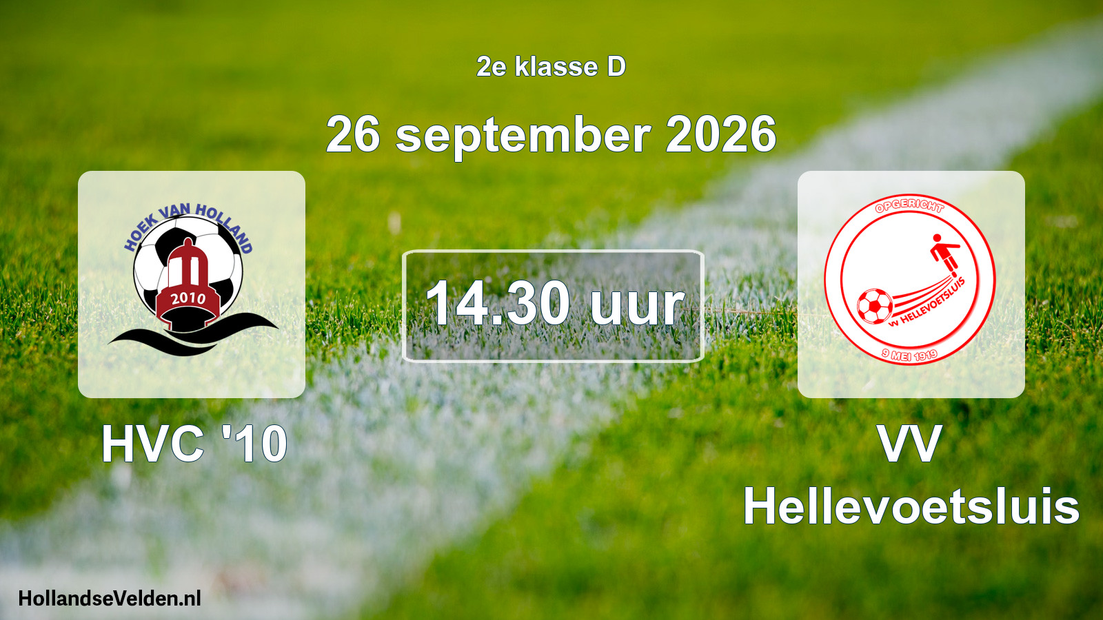 Geplande wedstrijd: HVC '10 - VV Hellevoetsluis (26 september 2026)