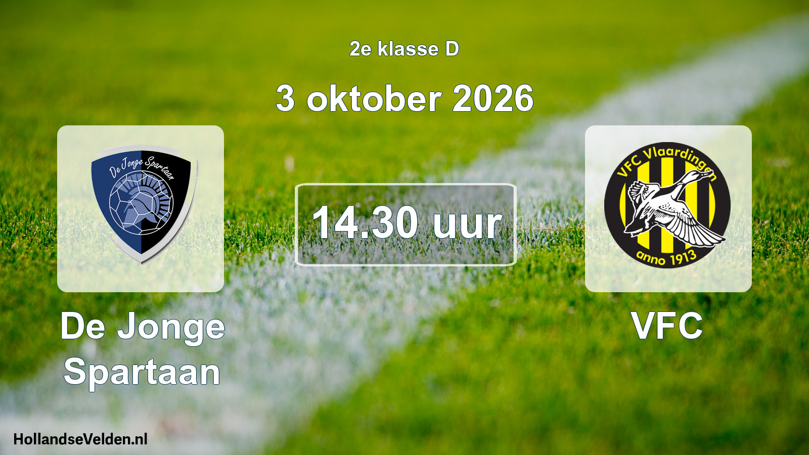 Geplande wedstrijd: De Jonge Spartaan - VFC (3 oktober 2026)