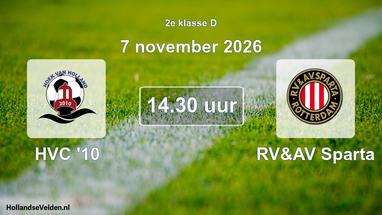 Scheduled Match: HVC '10 - RV&AV Sparta (7 November 2026)