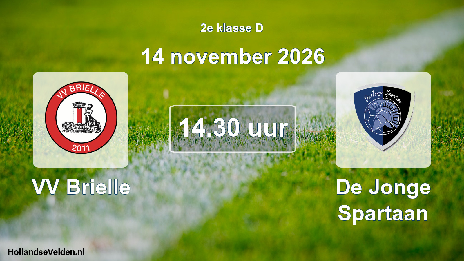 Geplande wedstrijd: VV Brielle - De Jonge Spartaan (14 november 2026)