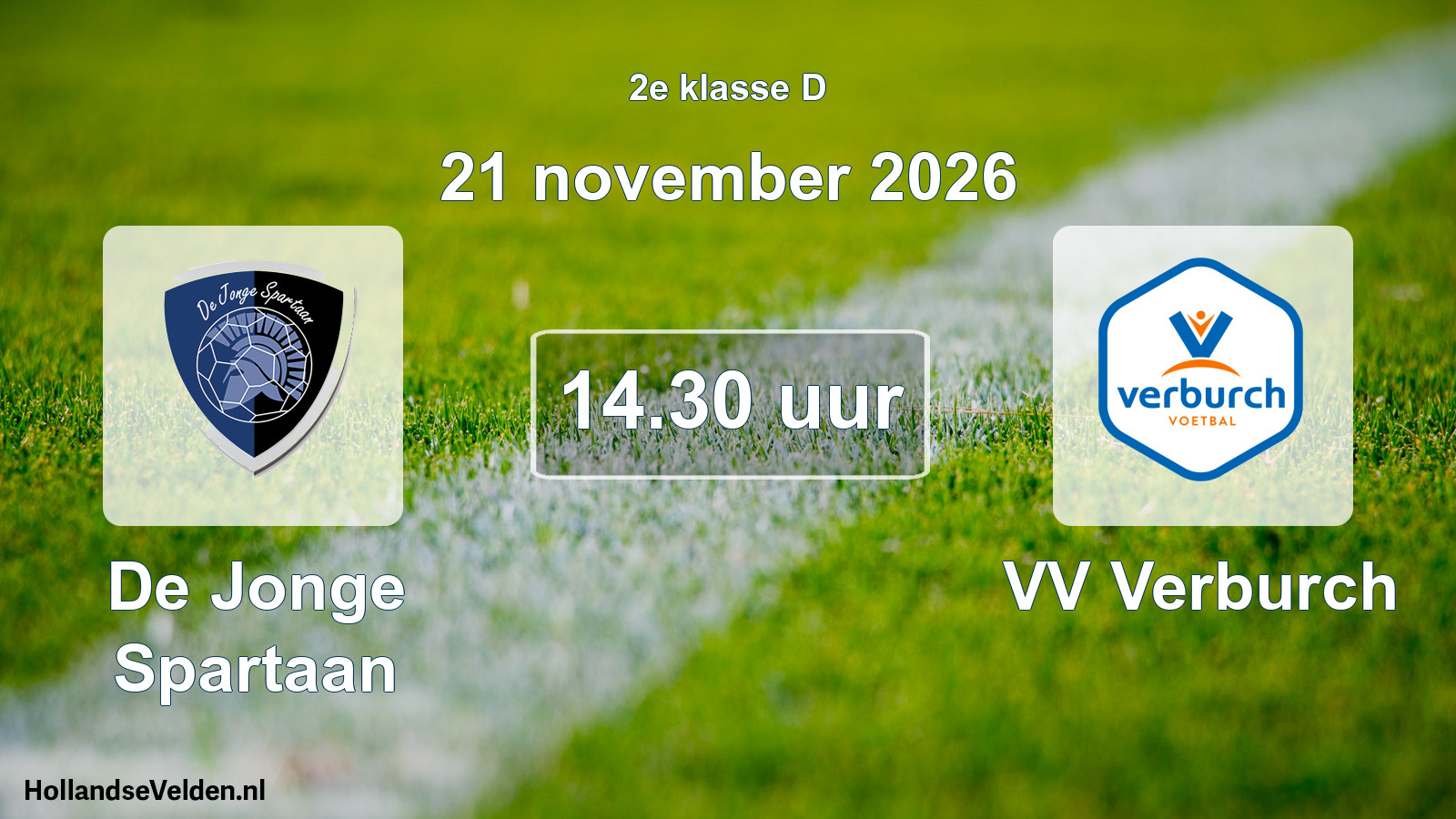 Geplande wedstrijd: De Jonge Spartaan - VV Verburch (21 november 2026)