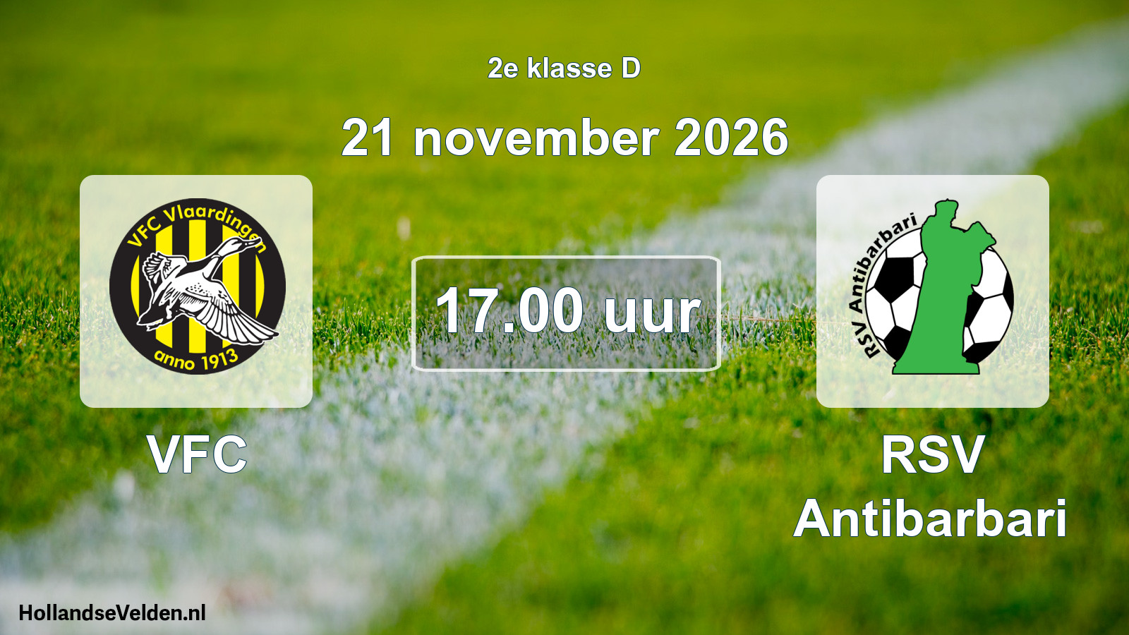 Geplande wedstrijd: VFC - RSV Antibarbari (21 november 2026)