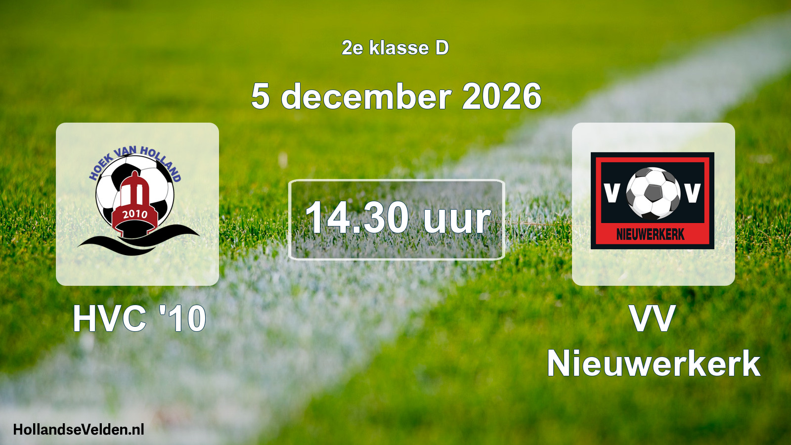 Geplande wedstrijd: HVC '10 - VV Nieuwerkerk (5 december 2026)