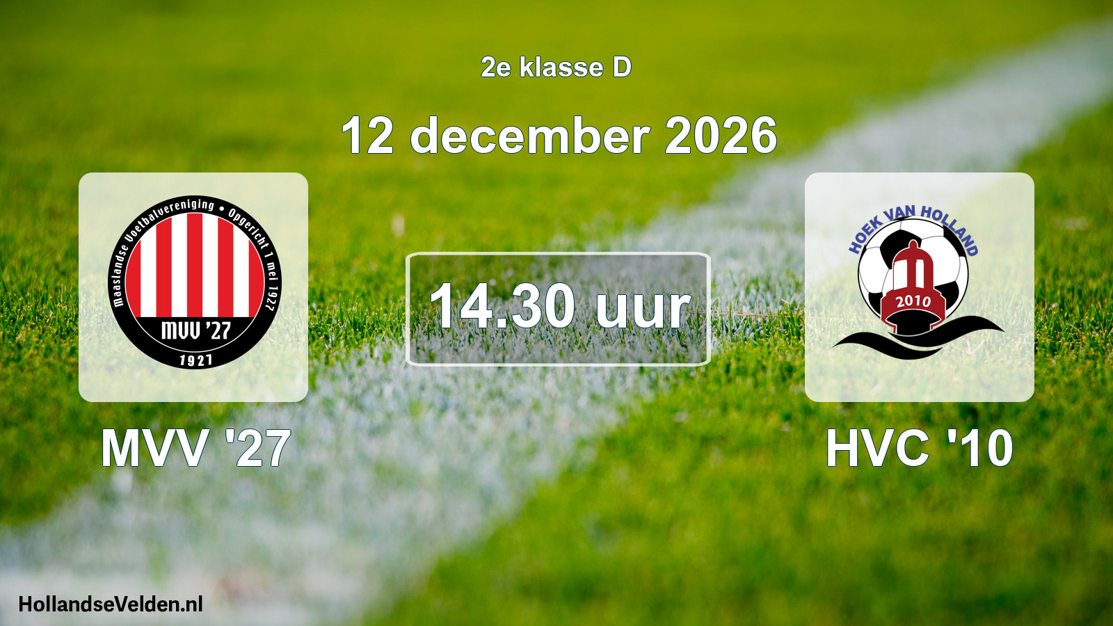 Geplande wedstrijd: MVV '27 - HVC '10 (12 december 2026)