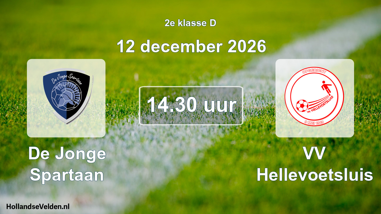 Geplande wedstrijd: De Jonge Spartaan - VV Hellevoetsluis (12 december 2026)