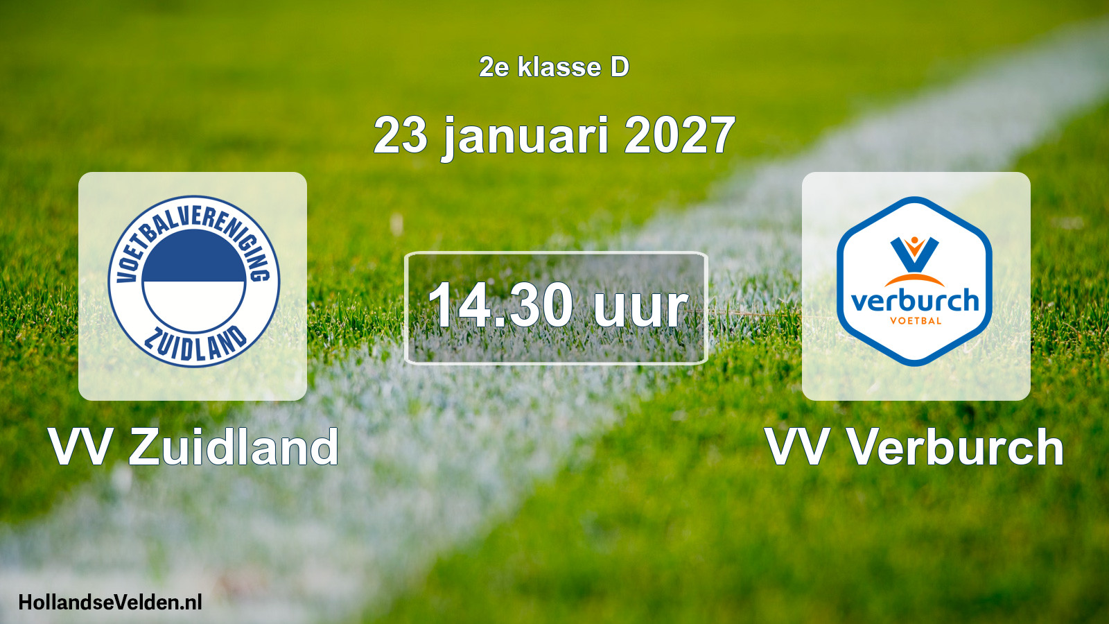Geplande wedstrijd: VV Zuidland - VV Verburch (23 januari 2027)