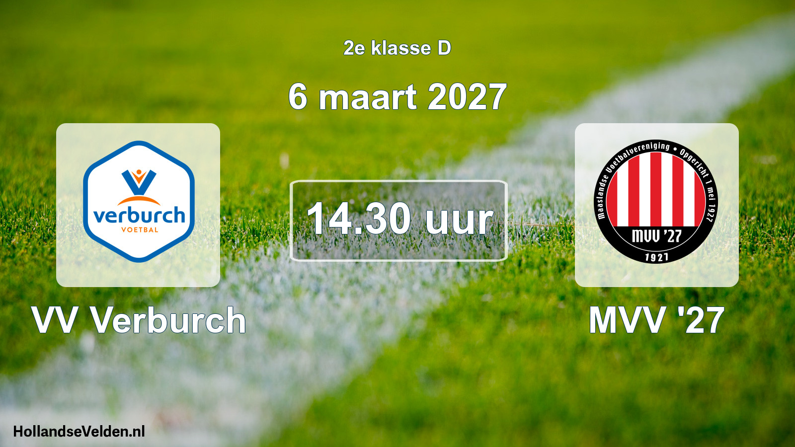 Geplande wedstrijd: VV Verburch - MVV '27 (6 maart 2027)