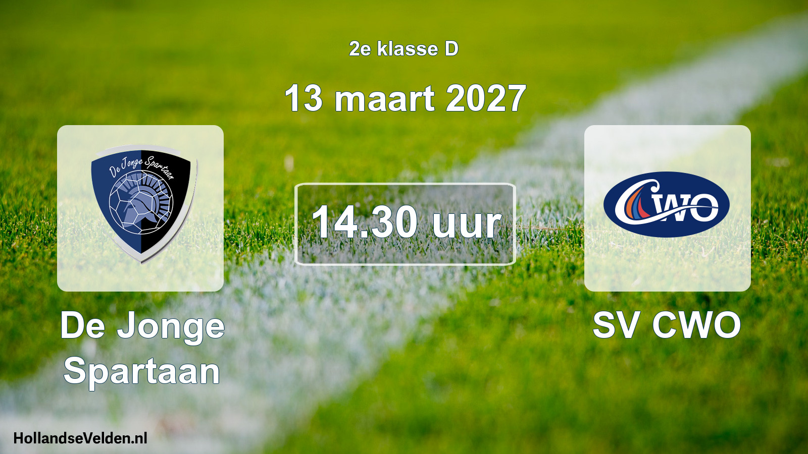 Geplande wedstrijd: De Jonge Spartaan - SV CWO (13 maart 2027)