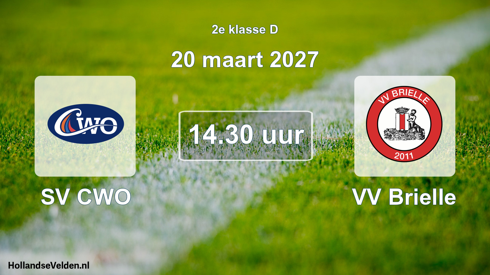 Geplande wedstrijd: SV CWO - VV Brielle (20 maart 2027)