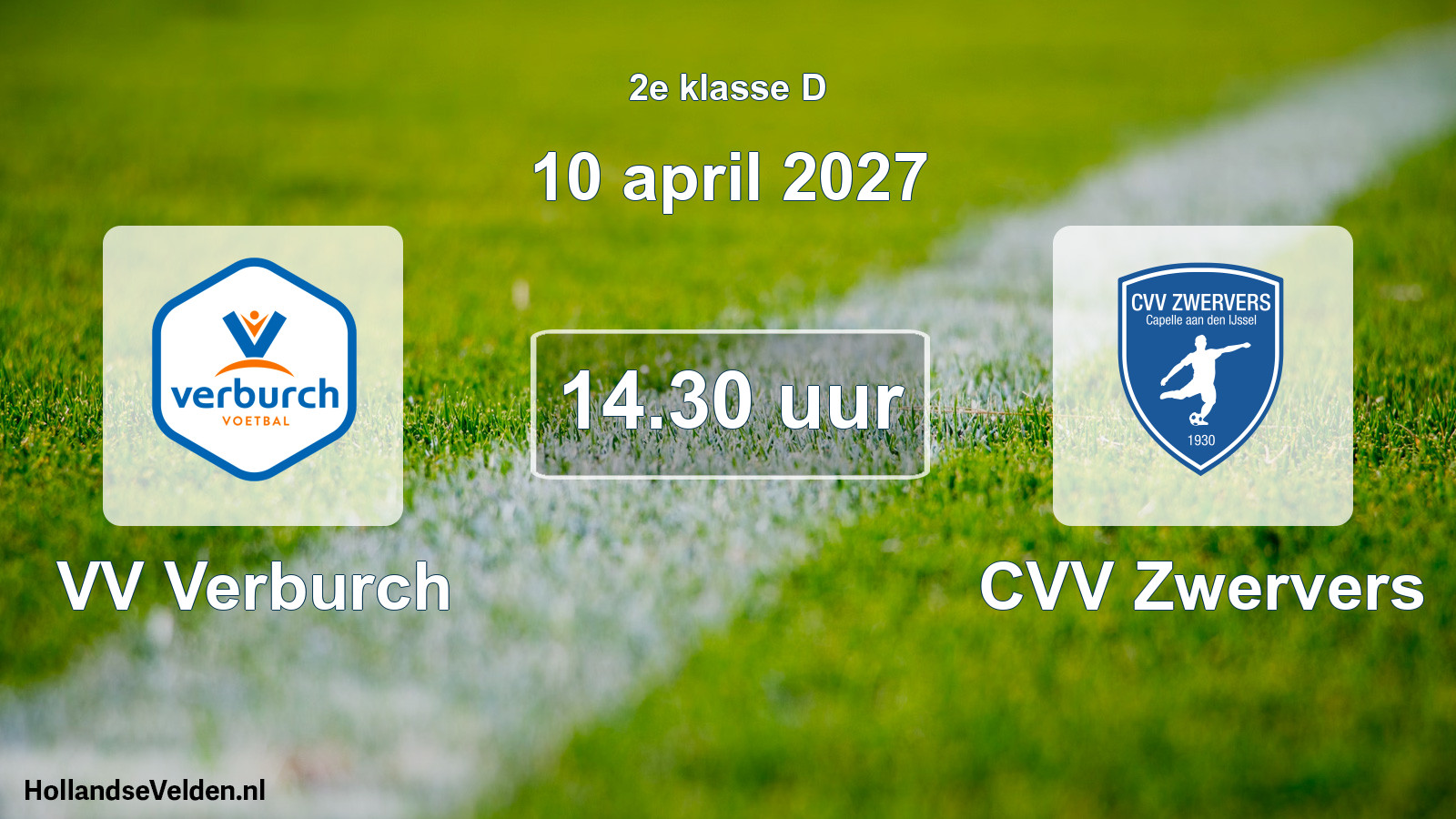 Scheduled Match: VV Verburch - CVV Zwervers (10 April 2027)