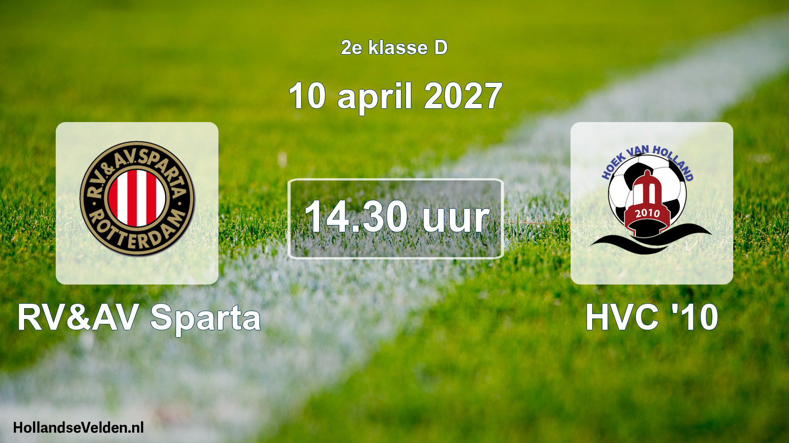Geplande wedstrijd: RV&AV Sparta - HVC '10 (10 april 2027)