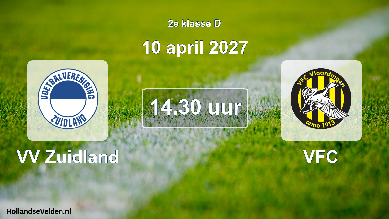 Geplande wedstrijd: VV Zuidland - VFC (10 april 2027)