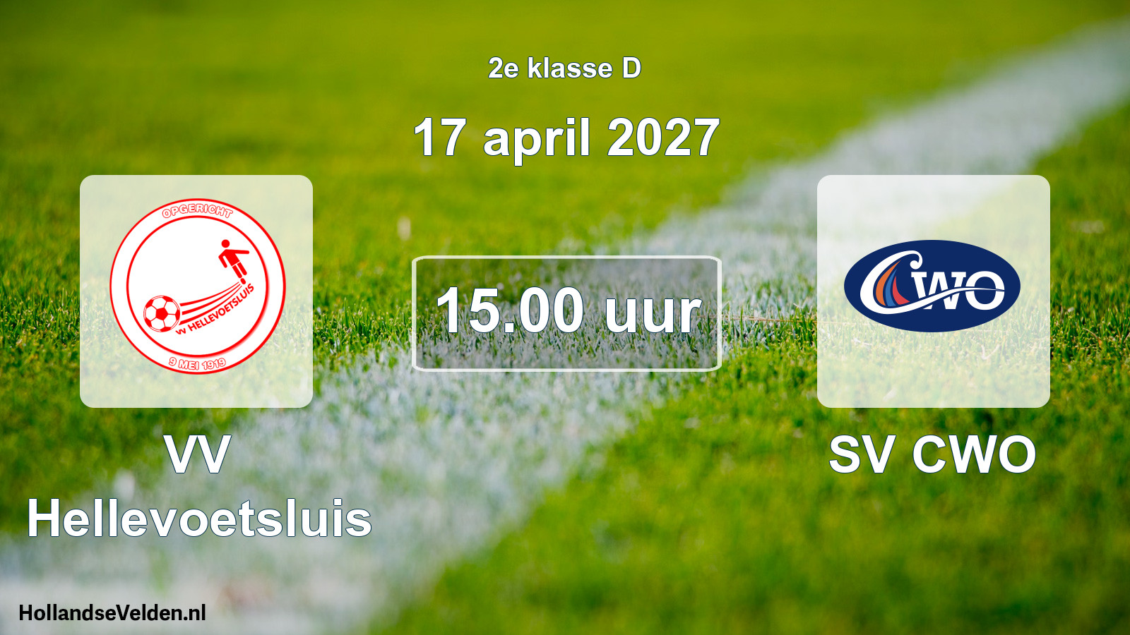 Geplande wedstrijd: VV Hellevoetsluis - SV CWO (17 april 2027)