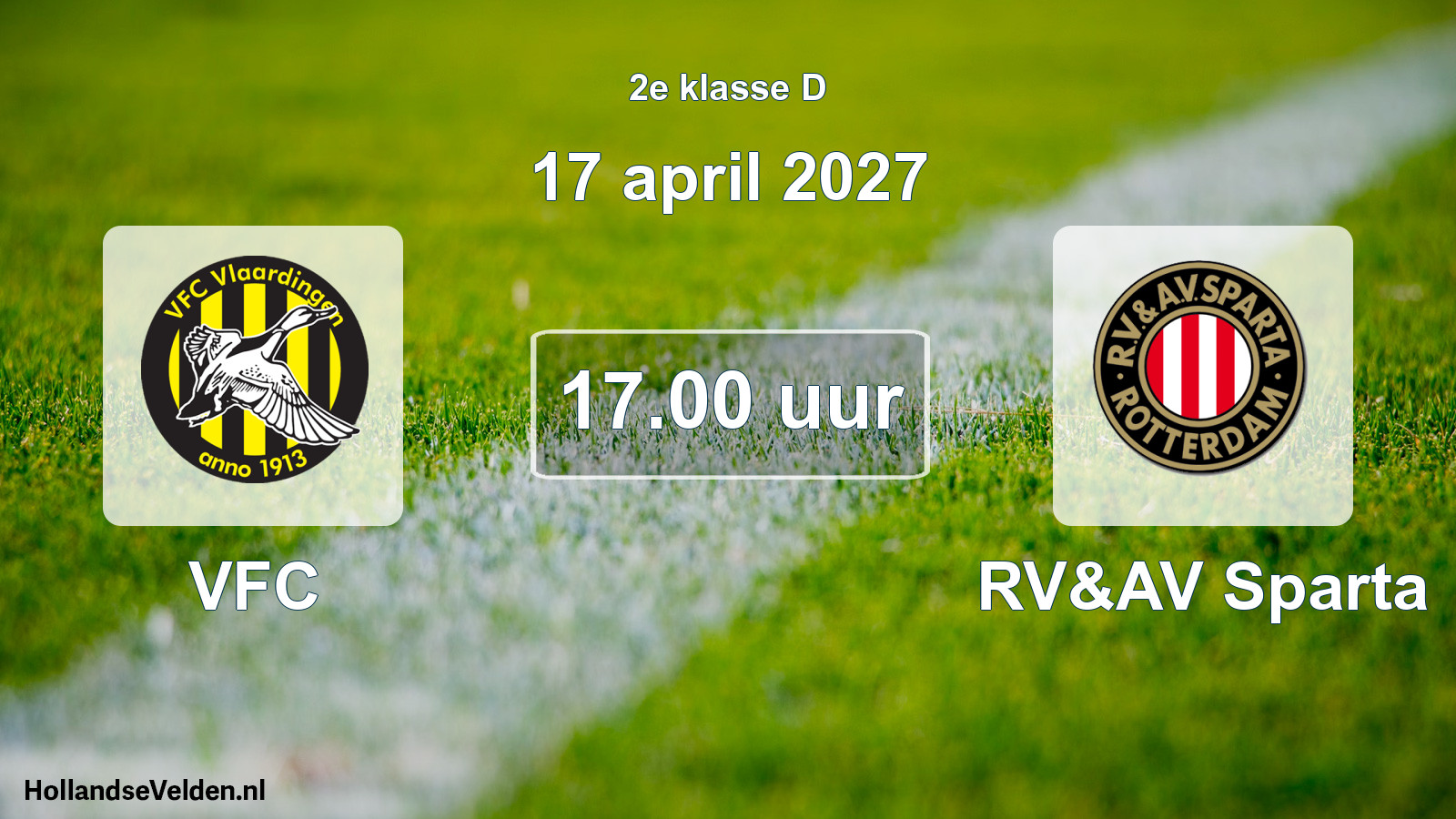 Geplande wedstrijd: VFC - RV&AV Sparta (17 april 2027)