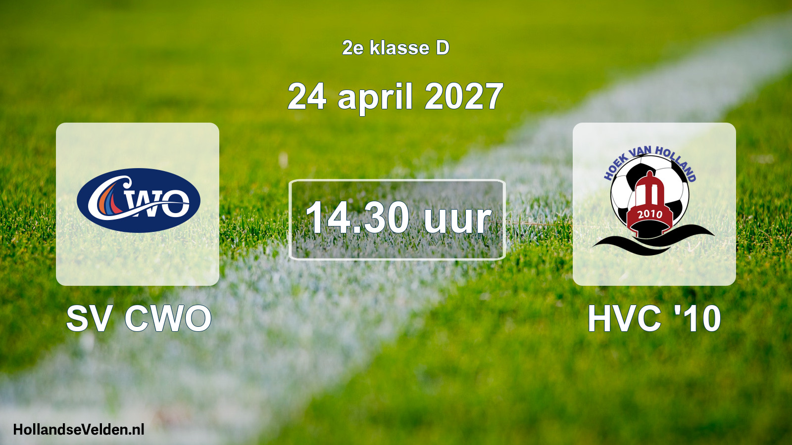 Geplande wedstrijd: SV CWO - HVC '10 (24 april 2027)