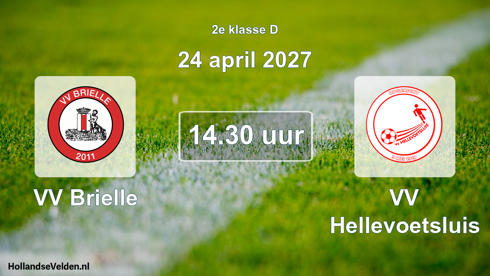 Geplande wedstrijd: VV Brielle - VV Hellevoetsluis (24 april 2027)