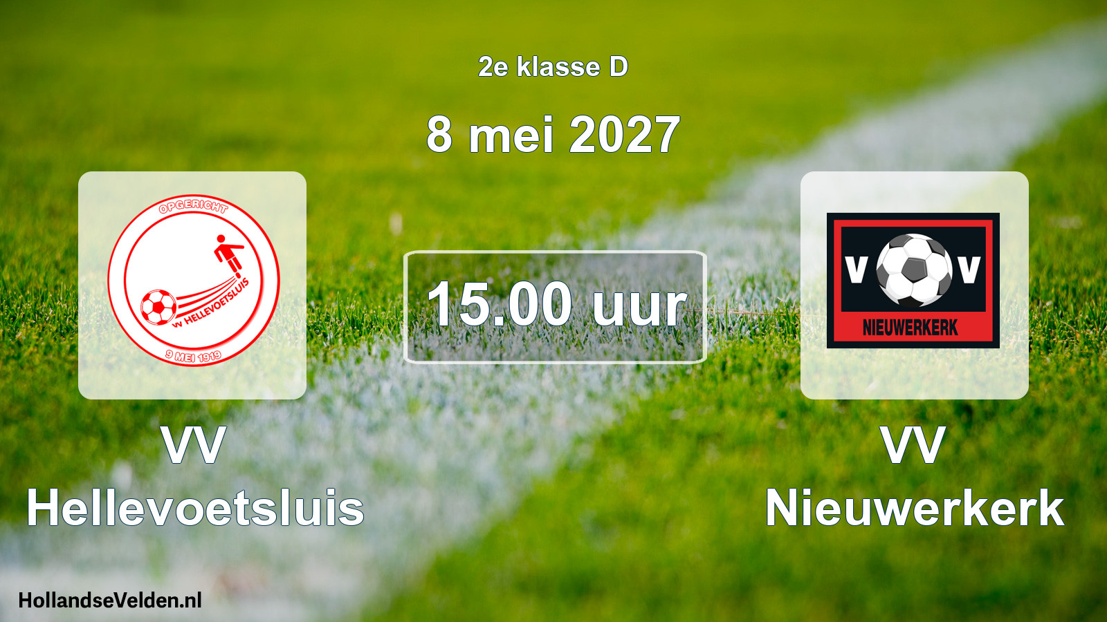Geplande wedstrijd: VV Hellevoetsluis - VV Nieuwerkerk (8 mei 2027)