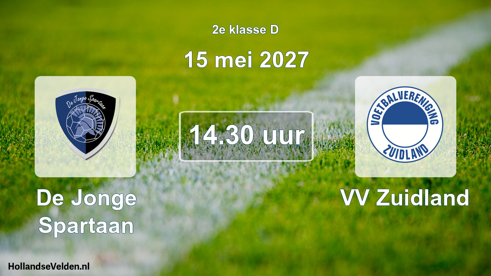 Geplande wedstrijd: De Jonge Spartaan - VV Zuidland (15 mei 2027)