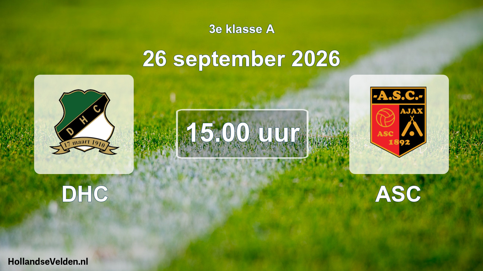 Geplande wedstrijd: DHC - ASC (26 september 2026)