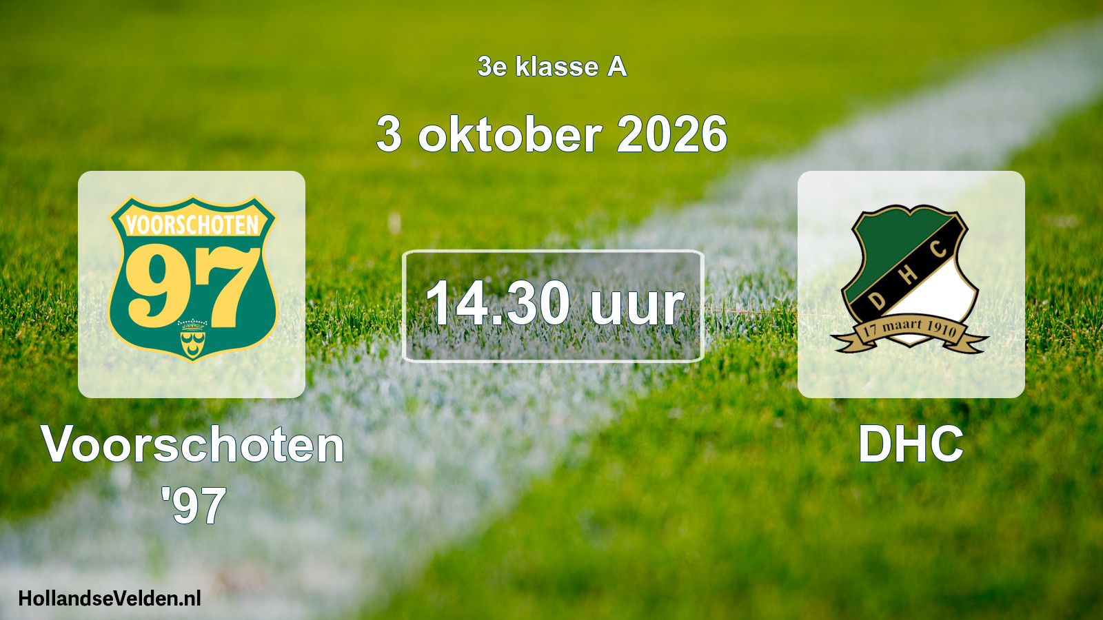 Geplande wedstrijd: Voorschoten '97 - DHC (3 oktober 2026)