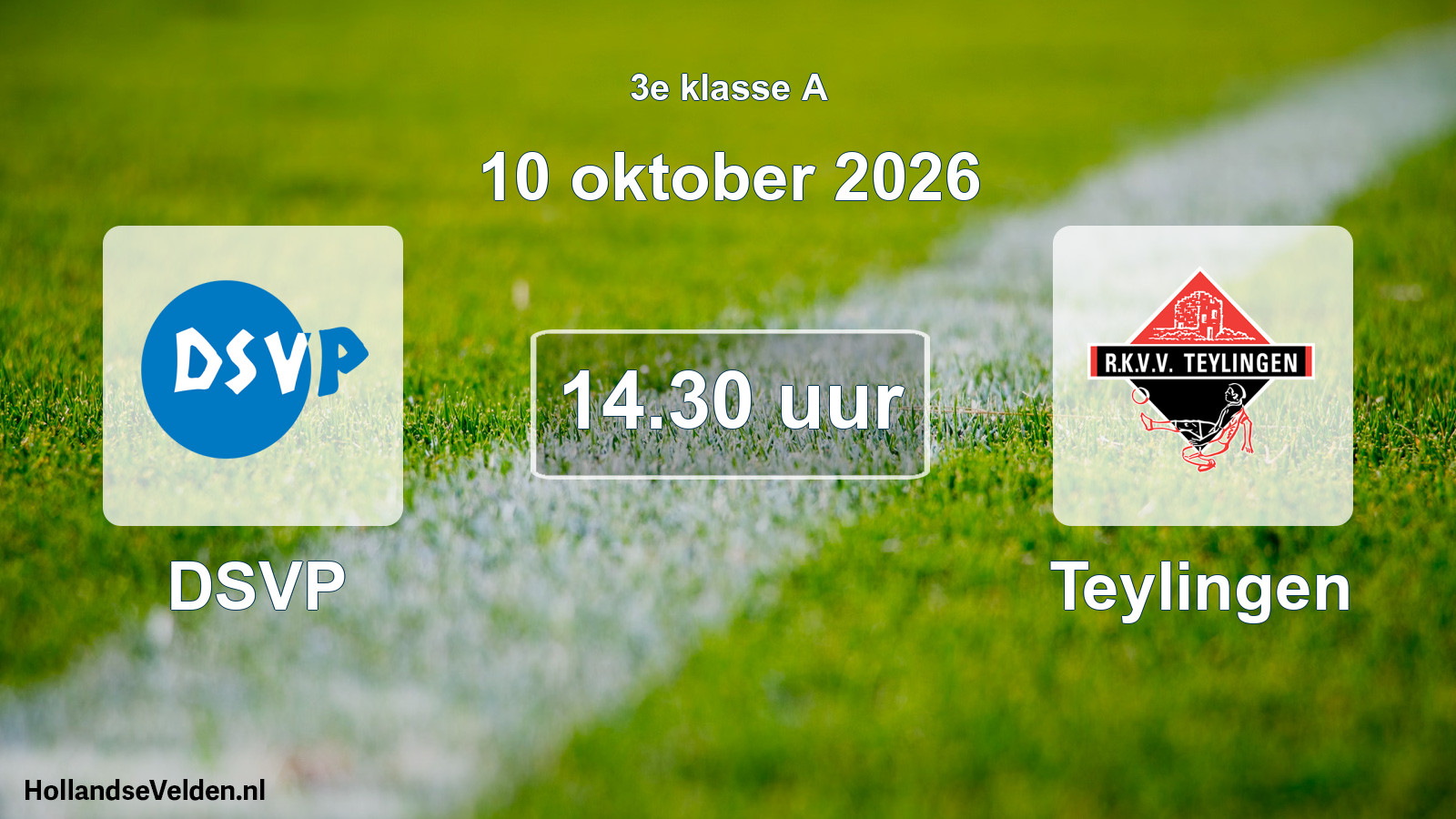 Geplande wedstrijd: DSVP - Teylingen (10 oktober 2026)