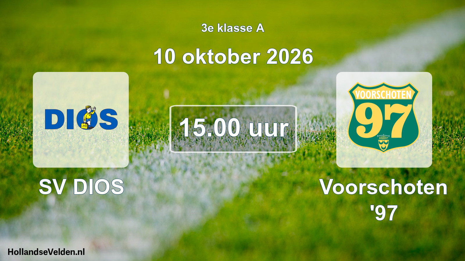 Geplande wedstrijd: SV DIOS - Voorschoten '97 (10 oktober 2026)
