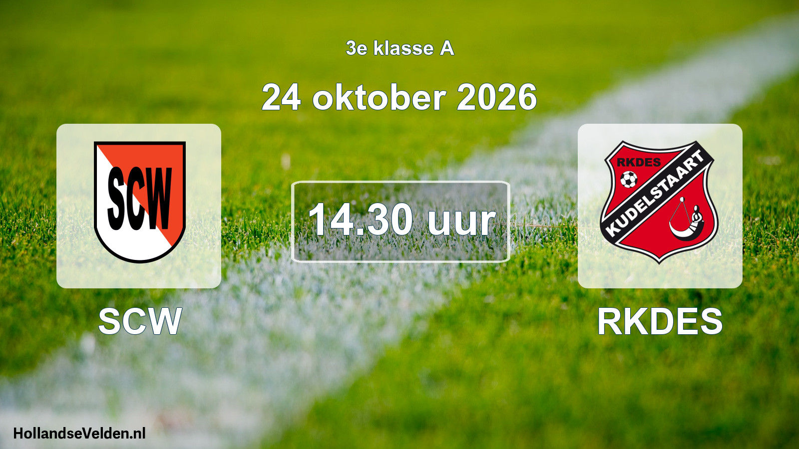 Geplande wedstrijd: SCW - RKDES (24 oktober 2026)