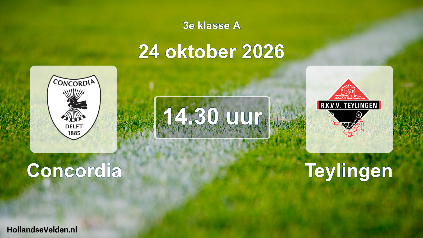 Geplande wedstrijd: Concordia - Teylingen (24 oktober 2026)