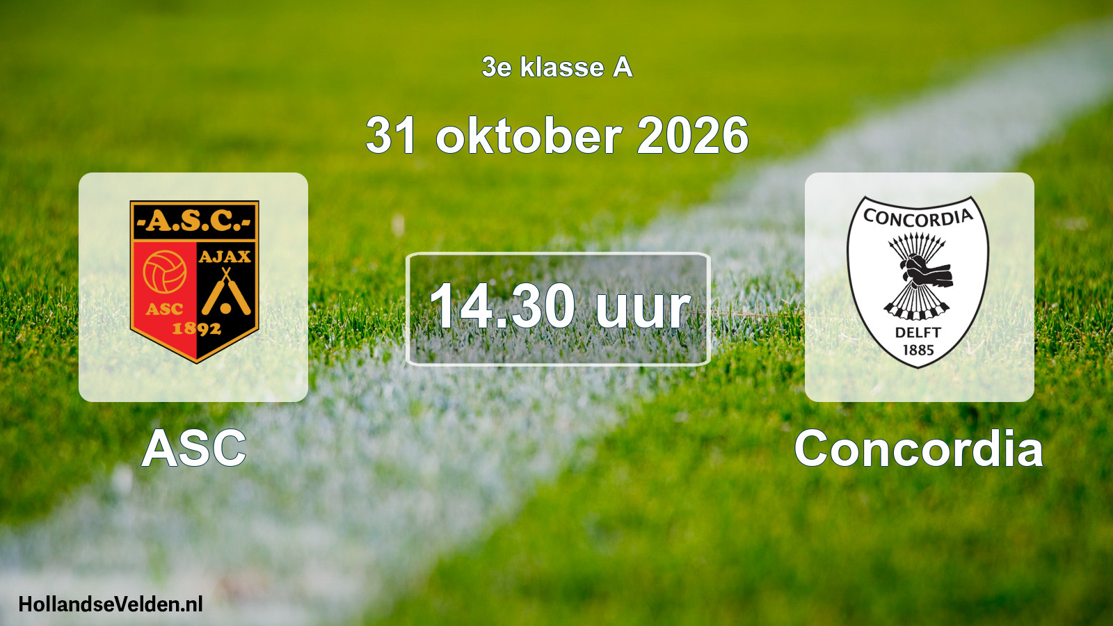 Geplande wedstrijd: ASC - Concordia (31 oktober 2026)