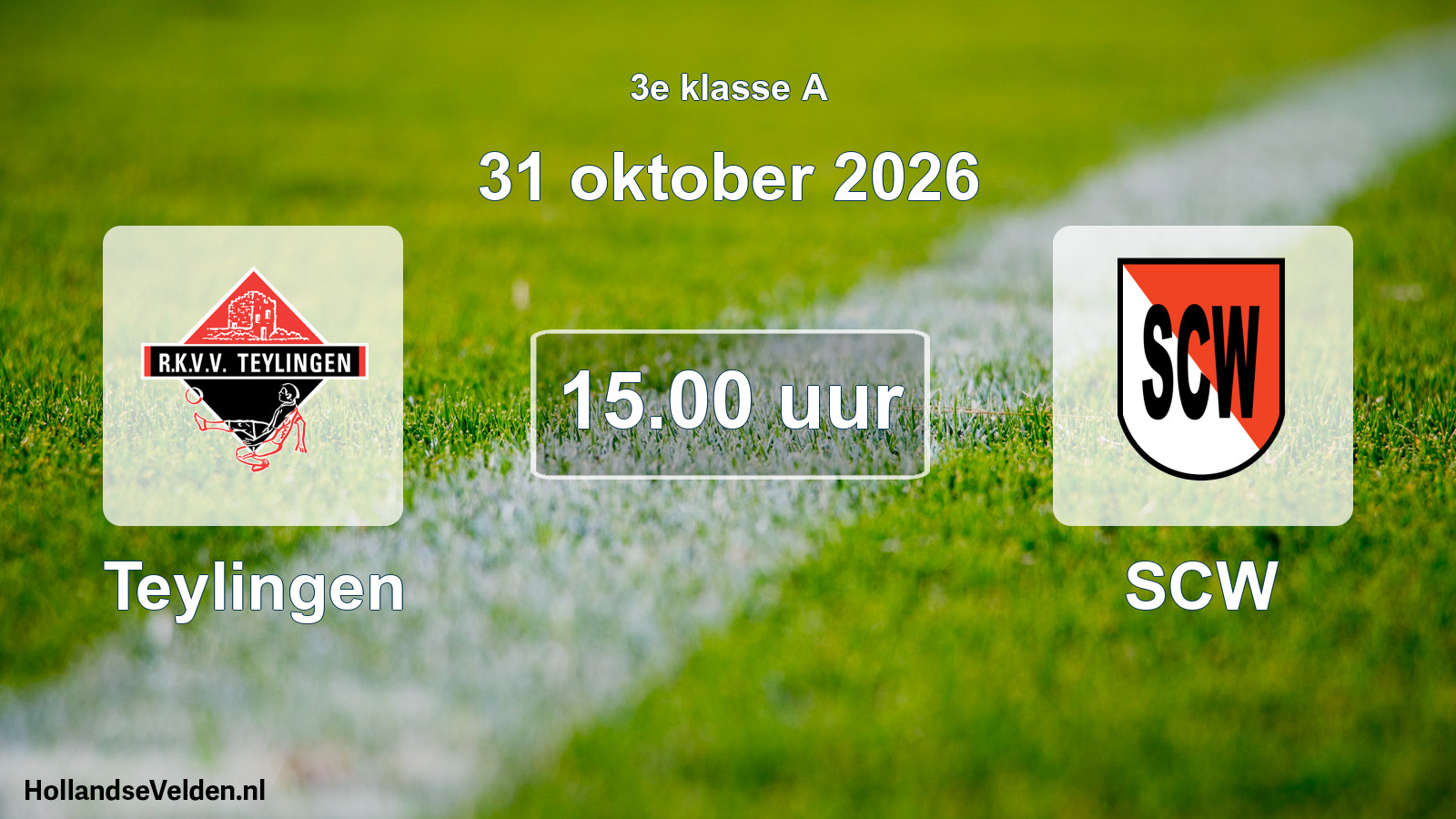 Geplande wedstrijd: Teylingen - SCW (31 oktober 2026)