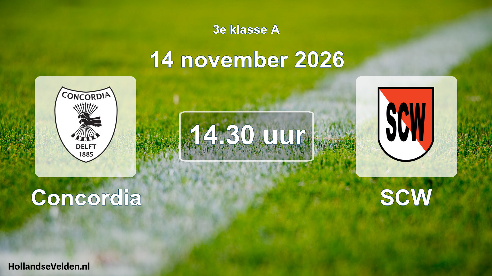 Geplande wedstrijd: Concordia - SCW (14 november 2026)