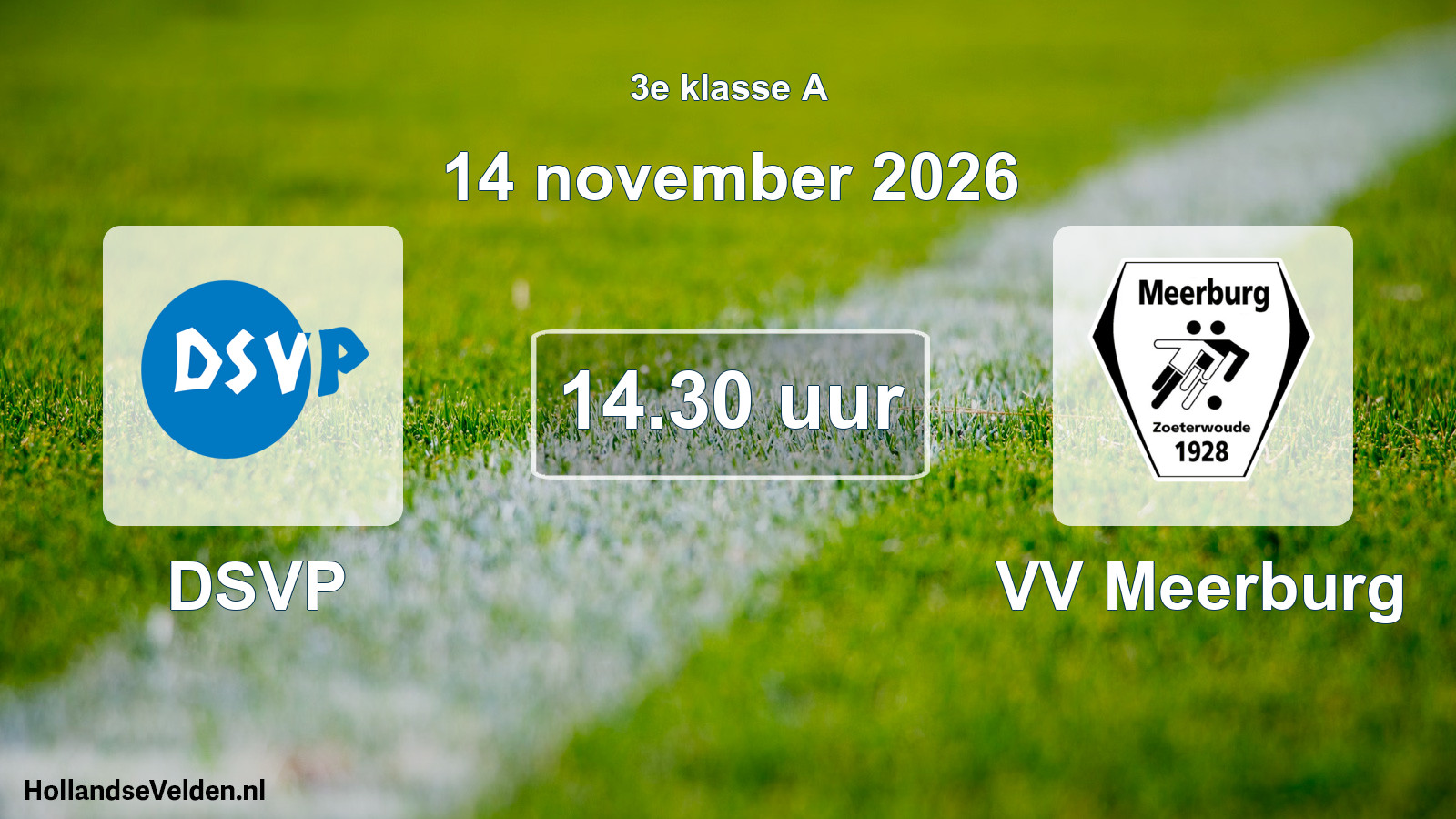 Scheduled Match: DSVP - VV Meerburg (14 November 2026)