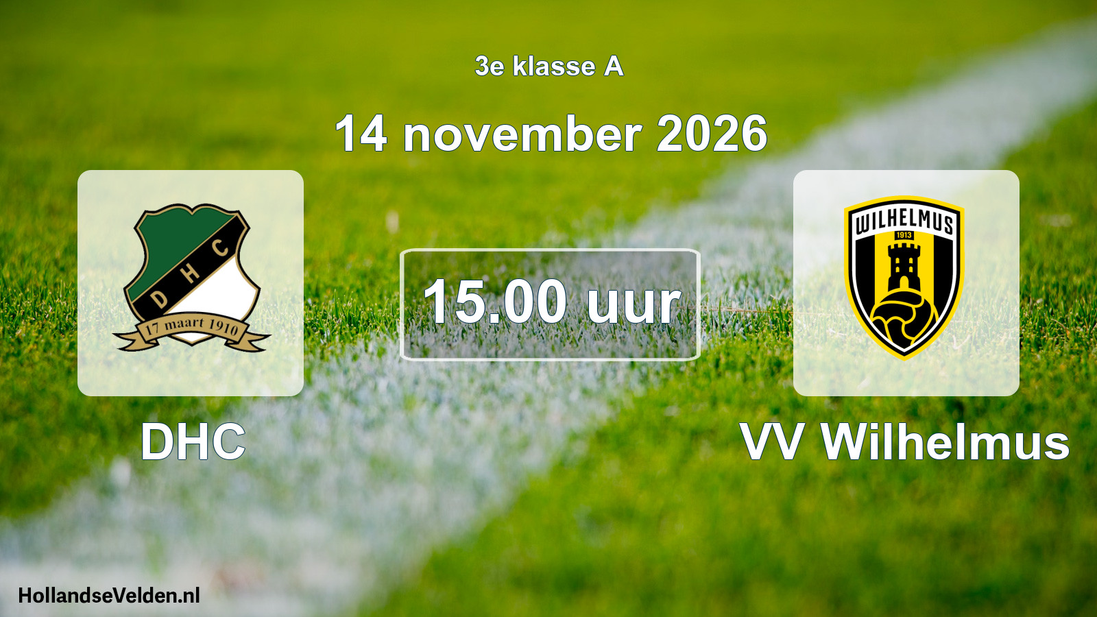 Geplande wedstrijd: DHC - VV Wilhelmus (14 november 2026)