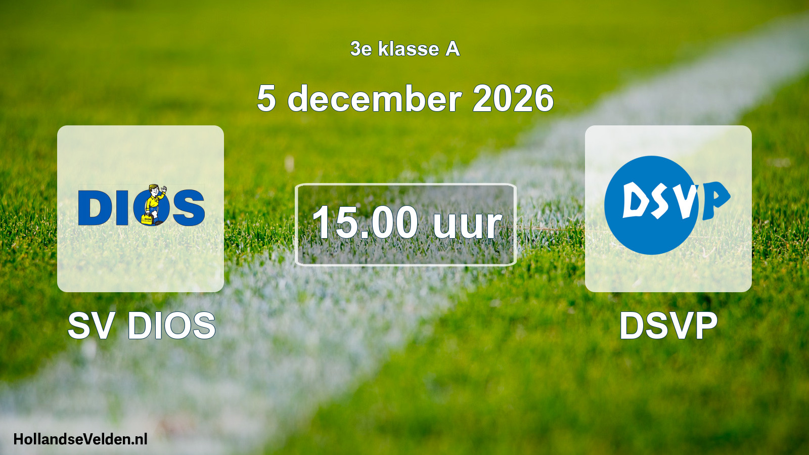 Geplande wedstrijd: SV DIOS - DSVP (5 december 2026)