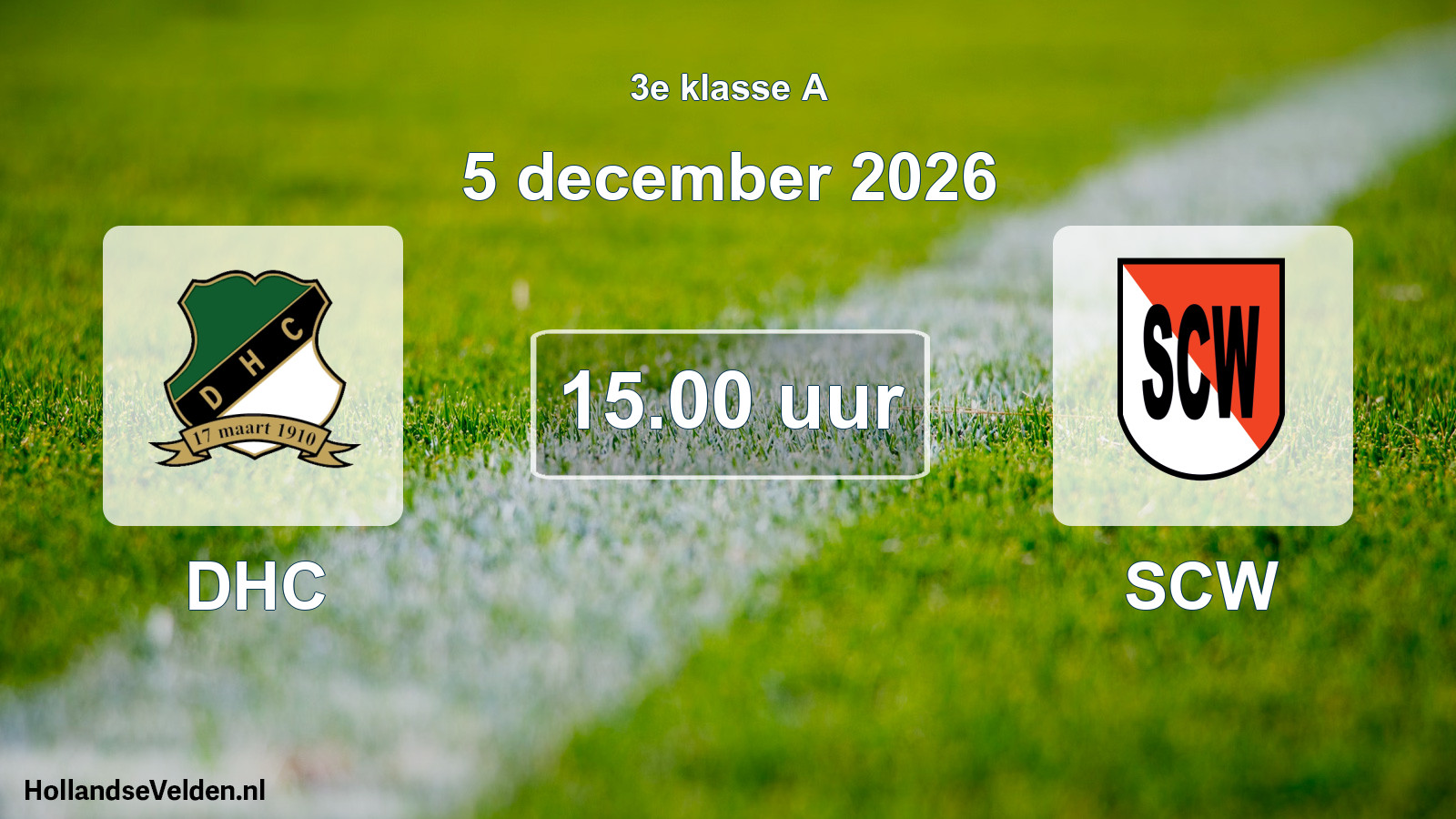 Geplande wedstrijd: DHC - SCW (5 december 2026)