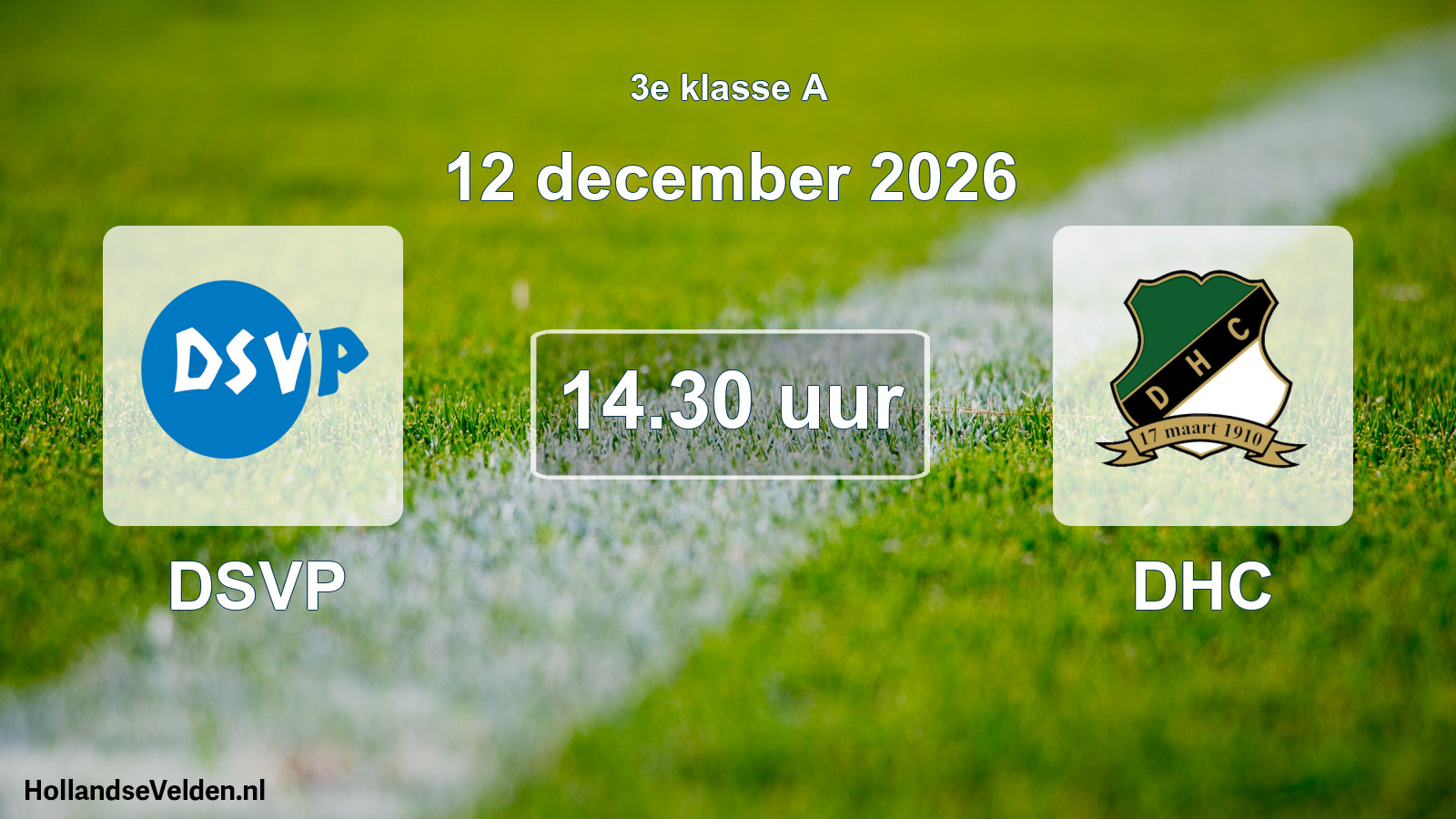 Geplande wedstrijd: DSVP - DHC (12 december 2026)
