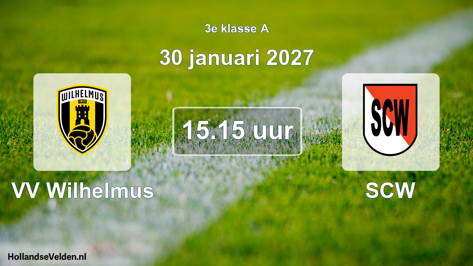 Scheduled Match: VV Wilhelmus - SCW (30 January 2027)