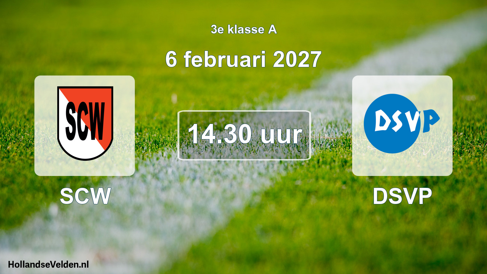 Geplande wedstrijd: SCW - DSVP (6 februari 2027)