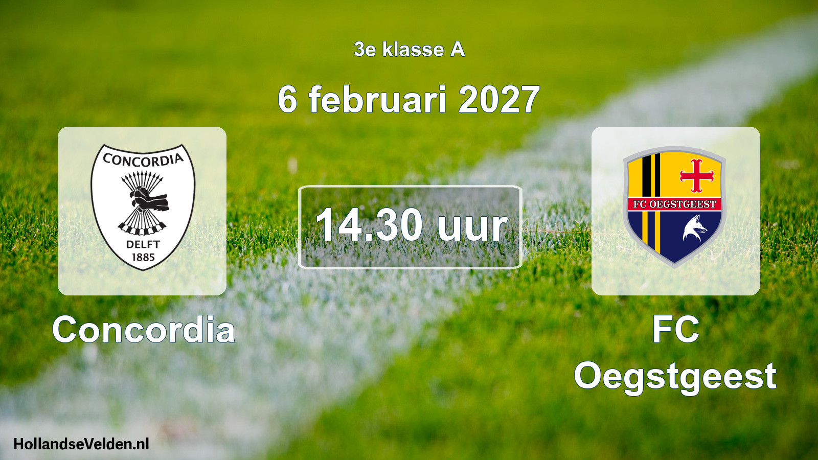 Scheduled Match: Concordia - FC Oegstgeest (6 February 2027)